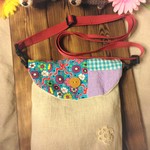 パッチワーク斜め掛けショルダーお散歩ポーチ　小物・携帯・犬用品・小物