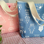 プチトートバッグ blue/white