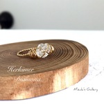 【人気】 ハーキマーダイヤ原石ring 