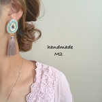 再販15♡大きなビーズ刺繍のさらさらタッセル♡ショート