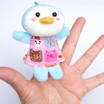 てくてく歩く指人形ストラップ ＊ペンギン＊