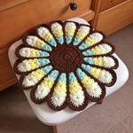 【再販】レトロでカラフルなお花円座　   egbyw