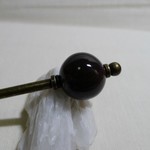 黒っぽいこげ茶色のシンプルかんざし（古金）