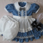 ハロウィンに！90サイズ＊オリジナル＊アリス服5点セット＊エプロンリボン結び