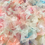 リボンシャワー🎀100個オーガンジーパステル