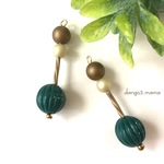 300円☆メロンビリジアン☆プラパールのピアス/イヤリング