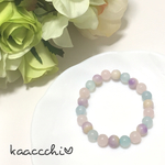 ▷送料無料*ローズクォーツ❁クォーツァイト❁カルセドニー ブレスレット43◁