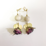ミニ薔薇のハートピアス＊