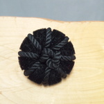 20ｍｍ　◇ブラック◇　ベルベットコードボタン