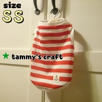 【完成品】犬服 SSサイズ★マリンボーダー柄のタンクトップ★イカリマーク付き⚓