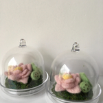 ふんわり蓮の花のプチドーム（プラスチックドーム）×2