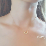 Moon Square Crystal Necklace