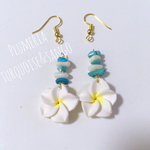 ✨ピアス→プルメリア&ターコイズ&珊瑚✨