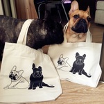 オーダーメイド　愛犬・愛猫・ペットのお写真入りトートバッグ(横型）