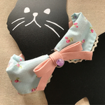 猫用首輪襟タイプ水色水晶付き