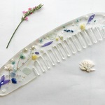 ブルーのお花櫛（3）