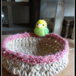 ＊インコちゃん　mini麻かご＊
