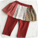 ❇︎sale❇︎ パッチワーク スカッツ （赤系）