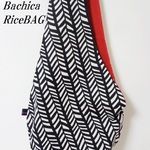 RiceBAG　芭蕉柄（モノクロ）：内ポケット付き
