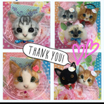 オーダー猫にゃんこ羊毛フェルトストラップ