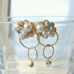 リング×パールキラキラピアス