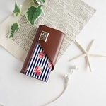 ストライプ薔薇◆iPhoneX/iPhone8/iPhone7/iPhone6/6S/iPhoneSE/iPhone8plus/7plus/6plus◆手帳型スマホケース【ネイビー】