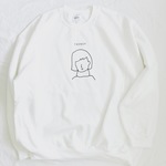 THENOP イラスト スウェット　コルセットGIRL XL ホワイト