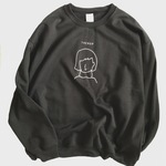 THENOP イラスト スウェット　コルセットGIRL XL ブラック