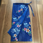 浴衣リメイク巻きスカート青桜