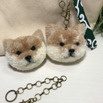 動物ポンポンバッグチャーム  芝犬さん