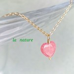 《再販》14kgf  インカローズ  ハートネックレス