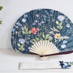 【T様専用ページ】Flower扇子*リバティIrmaネイビー×あずき