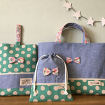 グリーンドット×りぼんのレッスンバッグ3点セット　　入園入学