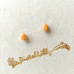 No.4691 送料込♥金縁レクタングルピアス