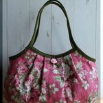 ふっくらグラニーバッグ　大人かわいい　ピンク　薔薇