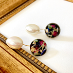 (2way)パールとドライフラワーのボタニカルピアス