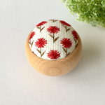  ピンクッション お花の刺繍