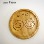 ＜敬老の日＞木製コースター(丸い形)