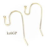 高品質 K16GP ボールフックピアス