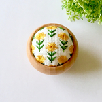ピンクッション お花の刺繍
