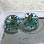 ドライフラワー レジンピアス