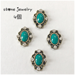 stone jewelry   アンティーク調オリーブグリーン