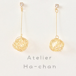 ＊ワイヤー タンブルウィード ゴールド＊ピアス/イヤリング