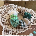 【sale・30％off】パッチワークシュシュ／green