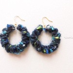 *fuwamoco* フープピアス  navy