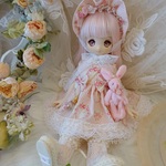 *～ピンク＊ミニ薔薇＊ドレスset* ヤミースウィーツドール*（幼SDにも着可）