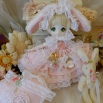 *～うさみみ＊ピンク・ローズ～* ミニスウィーツドール*オビツ11*ドレスset