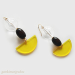ウッド×イエロー〇ピアス【イヤリング等変更可】