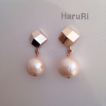cotton pearl〜スタッズ〜 ピアス