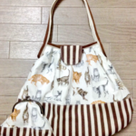 猫好きさんへ♡肩掛けOK！ねこ柄グラニーバッグ＆がま口セット